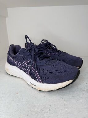 ASICS Women's Navy and Pink Athletic Running Shoes